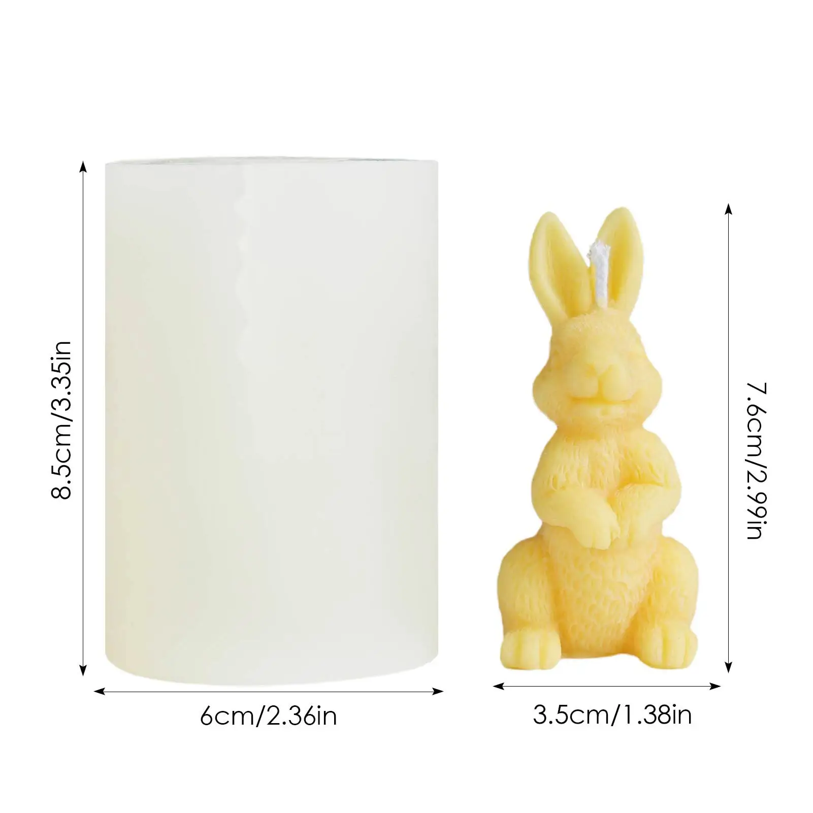 

3D Rabbit Silicone Mold For Gifts Chocolate Candy Gumpaste Moulds DIY Plaster Mould Cake Decorating Tools Simulation Rabbit Mold
