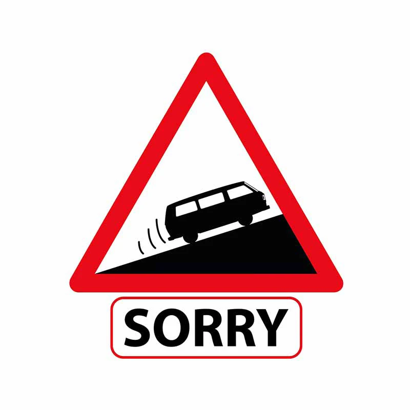 

LLY-2180 Personality Uphill Modeling Warning Car Sticker PVC Fashion Auto Window Bumper Sunscreen Waterproof Self-adhesive Decal