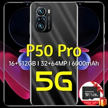 Global Version New 6.7 Inch 5G Smartphone 16GB+512GB Large Memory for Huawei P50 Pro Cellphone Xiaomi Samsung Apple Mobile Phone