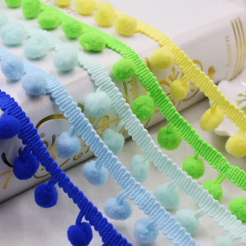 Аксессуары для шитья из кружевной ткани 12 мм с помпоном отделкой бахромой