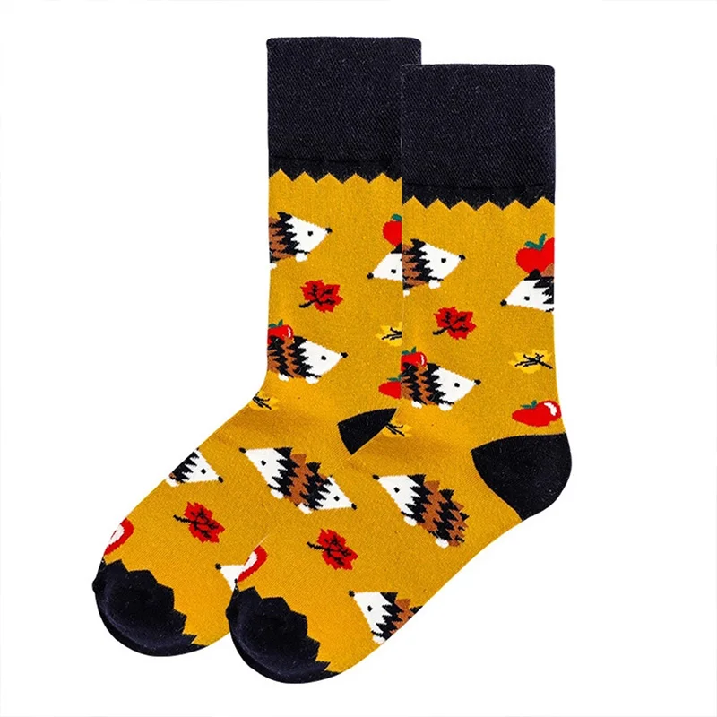 

Женские носки на осень и зиму, дышащие носки без пятки, эластичные милые хлопковые Полосатые Носки с рисунком