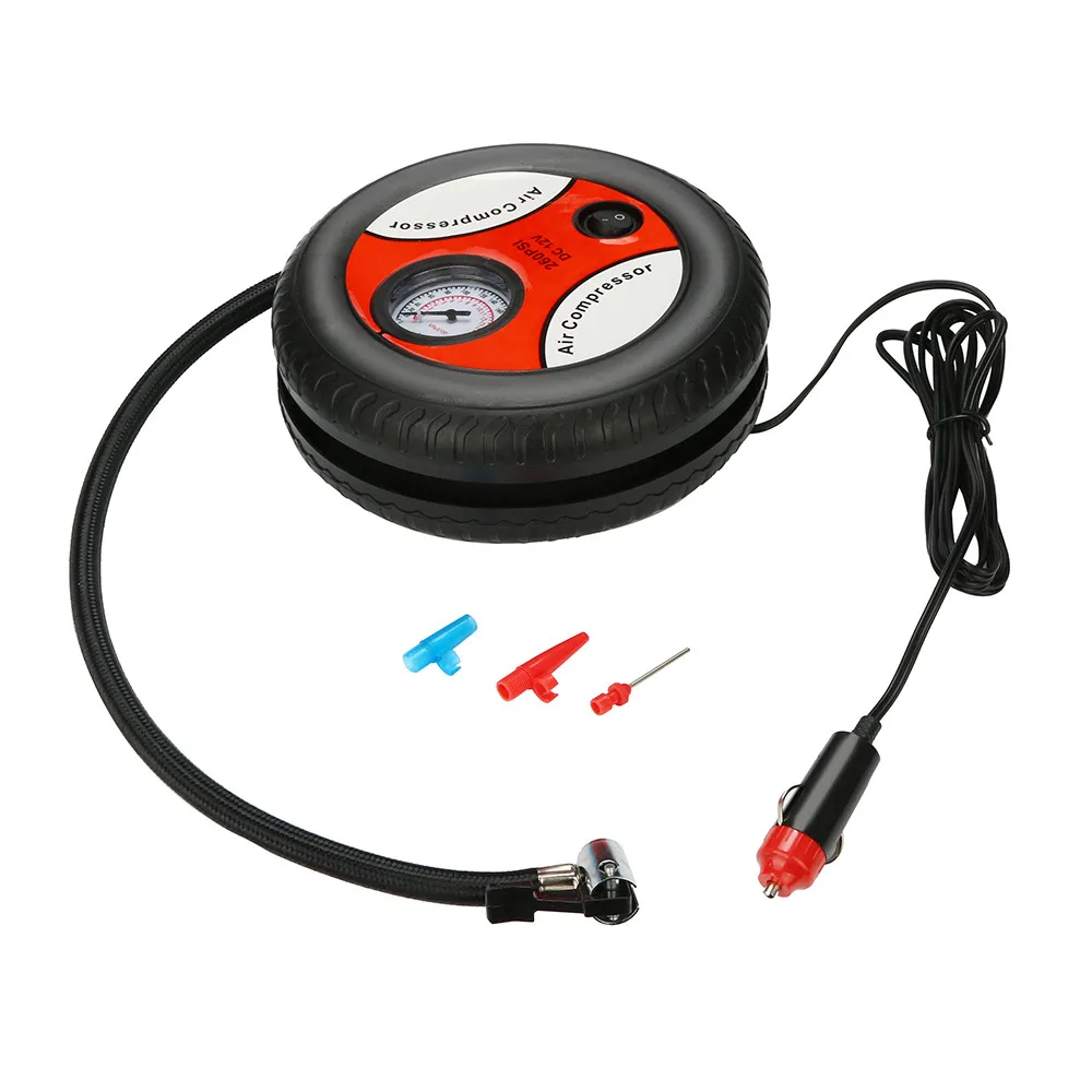 

260PSI DC 12V Portable Electric Mini Tire Inflator Air Compressor Car Auto Pump Emergency Car Repair Tools