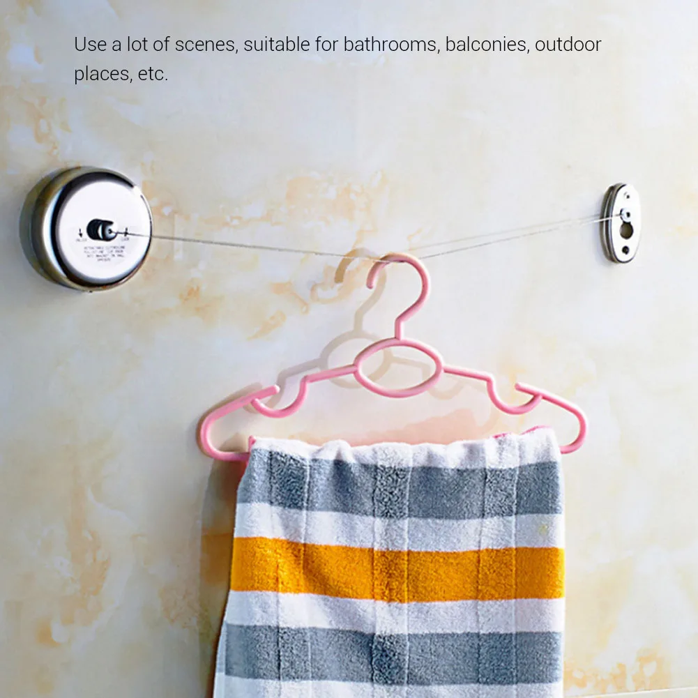 Переносная Выдвижная сушилка для одежды из нержавеющей стали веревка сушки