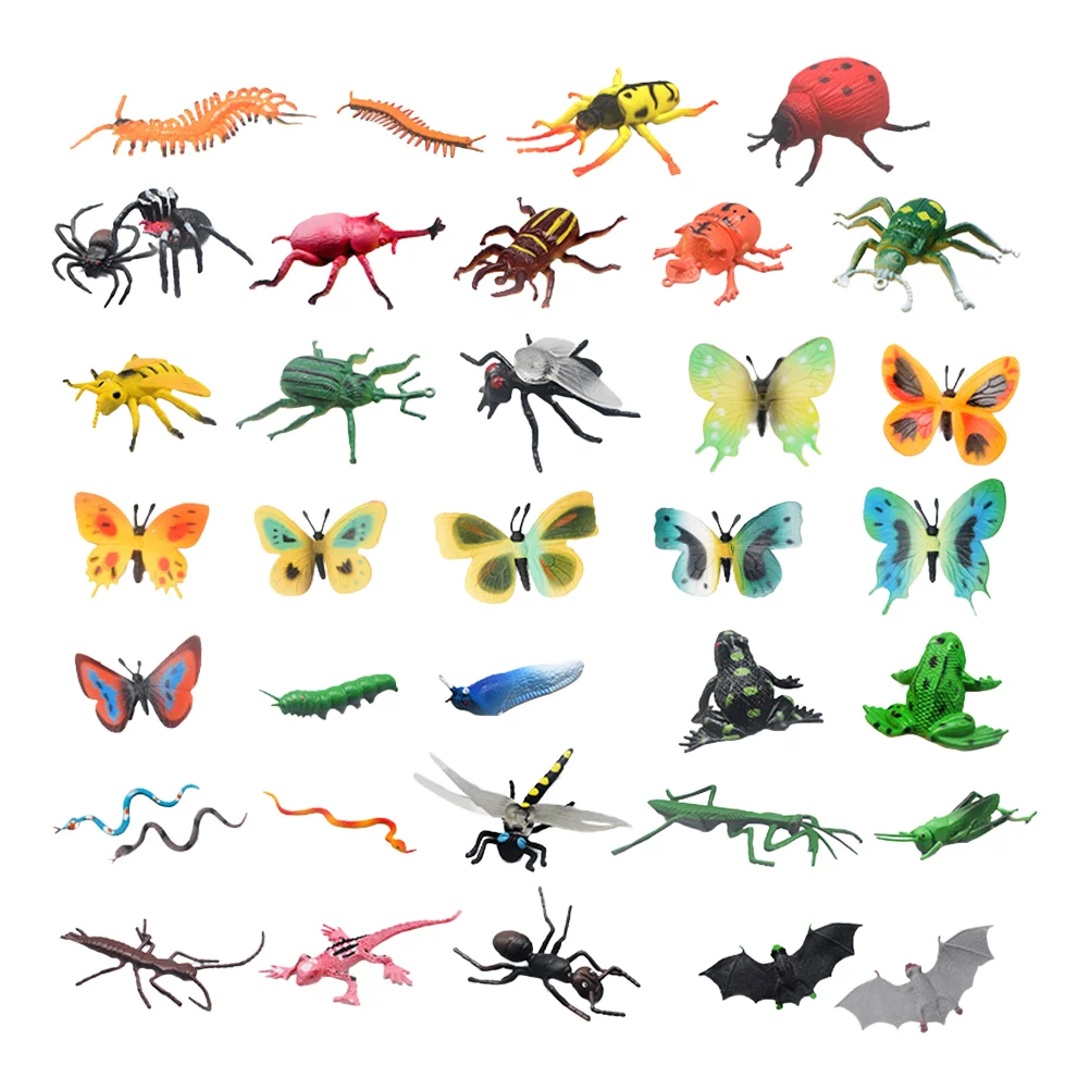 

43Pcs Insect Toys Assorted Colors Bugs for Kids Education Themed Party