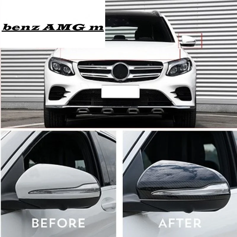 Углеродное волокно для Mercedes Benz C w205 E W213 GLC Class X253 S w222 ABS пластик автомобиля зеркало