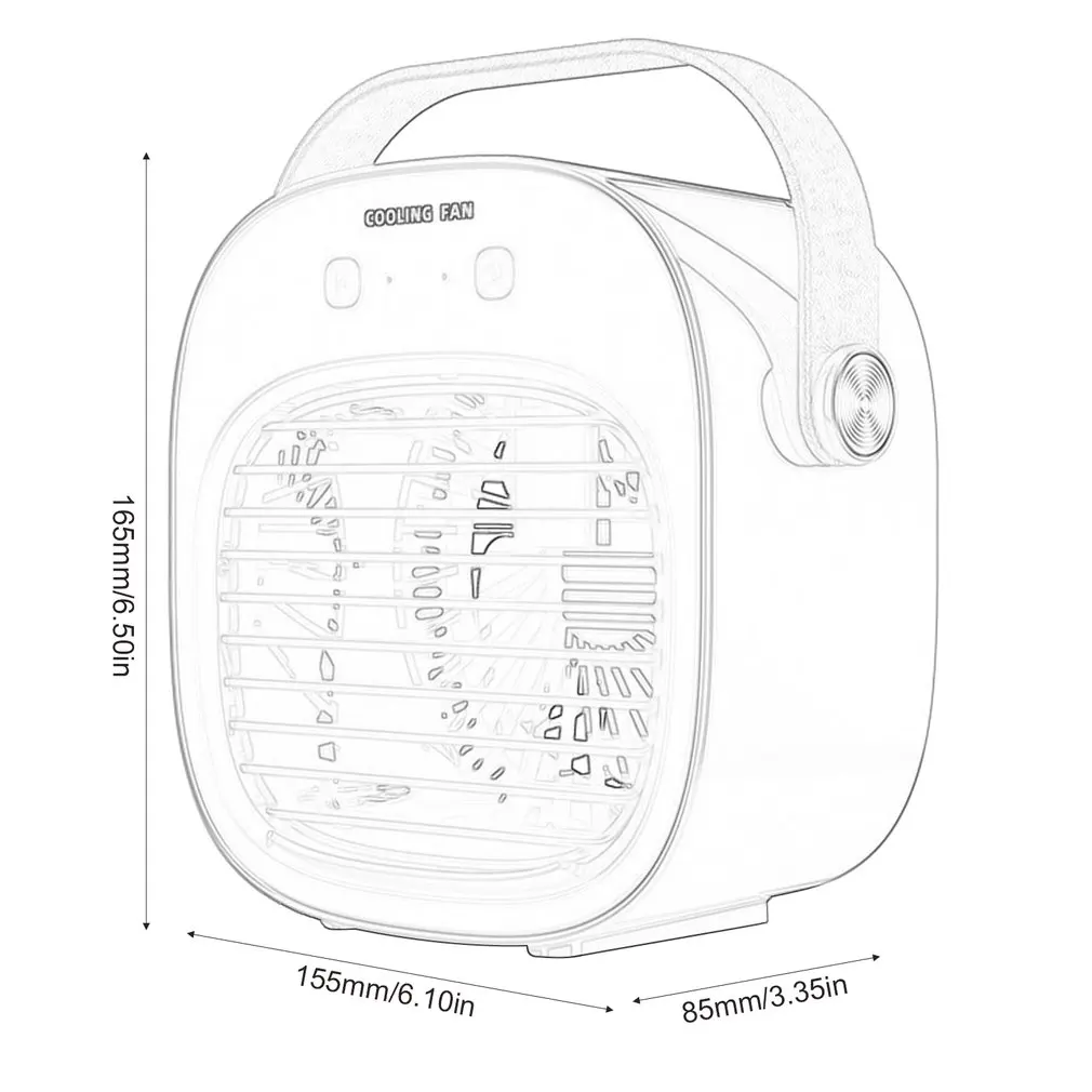 

Portable Air Conditioner fan USB Cooling fan Air Cooler Humidifier Desktop Fan Air conditioning With Handle Desktop Cooling Fan