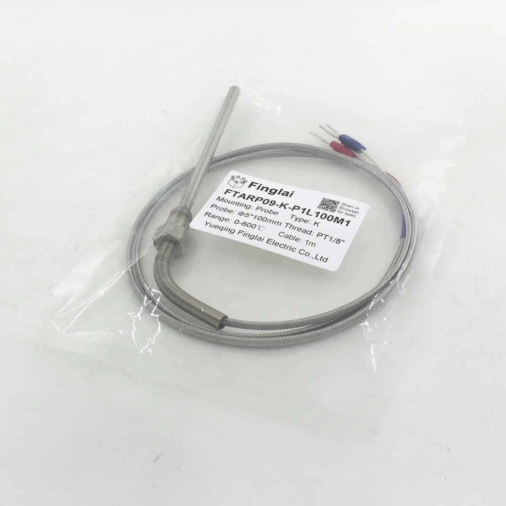 FTARP09 K Тип 100 мм Длина зонда 1 м кабель термопара датчик температуры PT1/8 1/4 3/8 1/2 M8 * 25 M6