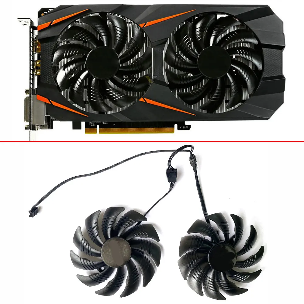 

NEW 87MM 4pin PLD09210S12HH T129215SU For GIGABYTE GTX1050 Ti 1060 1070 Ti 1080 RX 470 480 570 580 Graphics Card Cooling Fans