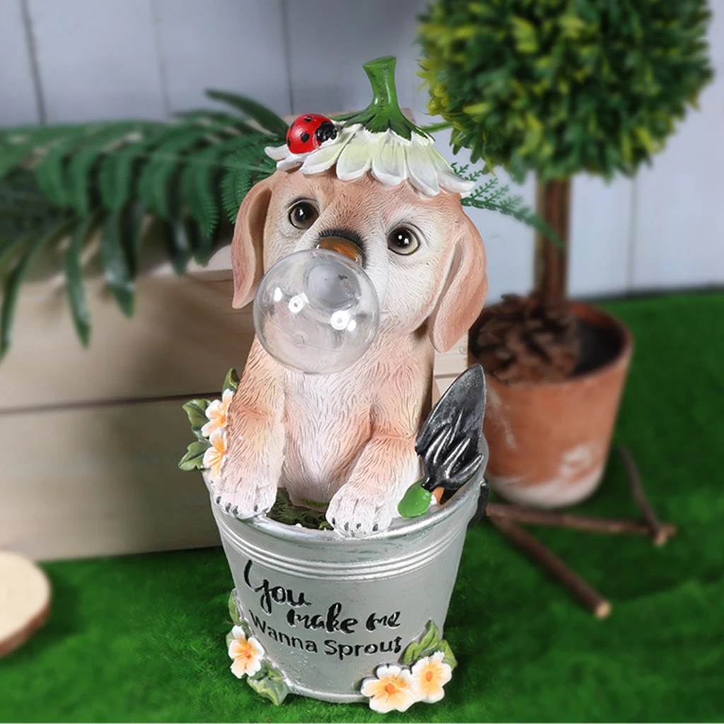 

Водонепроницаемые садовые светильники на солнечной батарее, украшение, щенок, выдувающие пузыри, наружные садовые светильники для двора