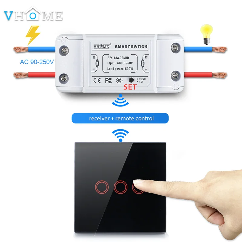 Беспроводной переключатель Vhome умный пульт дистанционного управления сенсорный