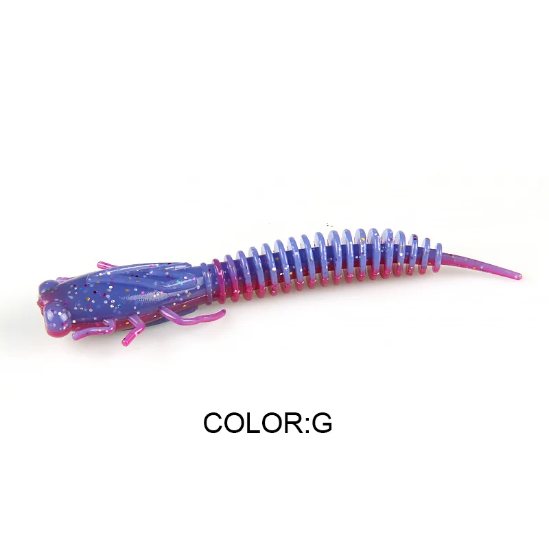 G BEARKING Larva 75 мм 2,84 г 8 шт. искусственная Мягкая наживка рыболовный червь силиконовый бас Щука Гольян Swimbait Jigging пластиковые приманки - Цвет: G