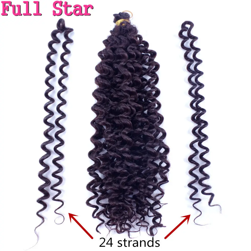 Полностью Звездные вьющиеся волосы для наращивания крючком Омбре термостойкие