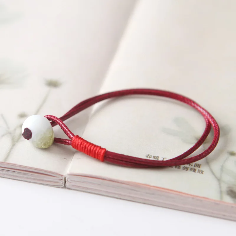 Женский браслет из бисера в этническом стиле плетеный керамический ручной