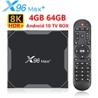 ТВ-Приставка Smart TV X96 Max с Android 9,0, 4 ГБ, 64 ГБ, 32 ГБ, четырехъядерный Amlogic S905X3, 5,8 ГГц, двойной Wi-Fi, 100M, 4K, 60fps, набор медиапроигрывателей x96max