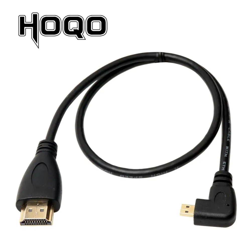 Right 90 градусов микро HDMI к HDMI кабель вверх/вниз/влево/правый угол микро HDMI кабель для цифровой камеры sony a6400 GH4 планшет 50 см/150 см - Цвет: Right
