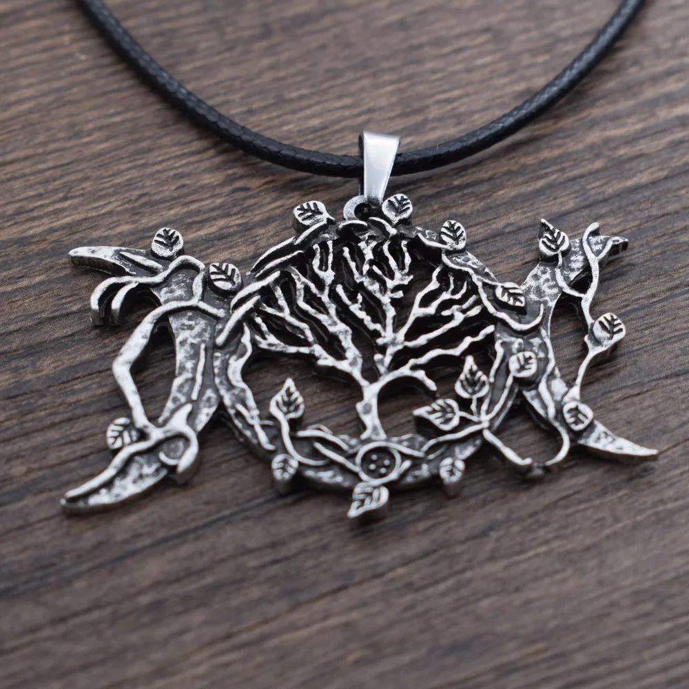 1 шт. Wiccan тройной кулон с полумесяцем с Yggdrasilb Дерево жизни ювелирные изделия