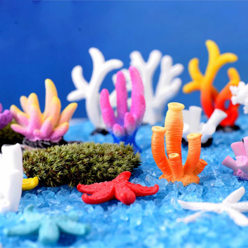 Красочный полимерный аквариум Искусственный коралловый риф украшение для