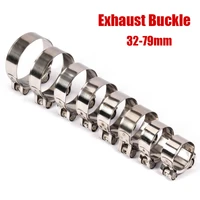 32 79mm universal exhaust fixing buckle link pipe exhaust clamp clip adjustable round ring stainless steel for motorcycle