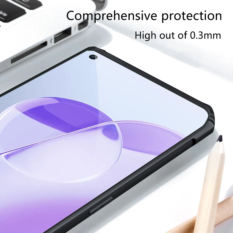 Rzants For Oneplus 9RT Case Camouflage Military Design Shockproof Slim Crystal Clear Cover Casing