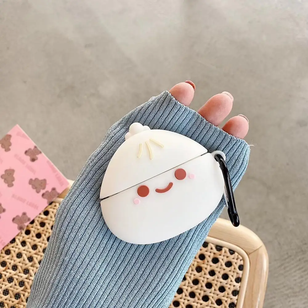 Чехол для AirPod 2 милый мягкий силиконовый чехол наушников 3D с забавной едой в
