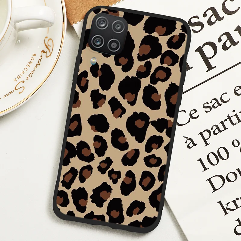 

Cute Cat Phone Case For Samsung Galaxy A12 a12 Case Golden Love Cover For Samsung A 12 a 12 Ocean Wave Silicone Phone Capa 6.5"