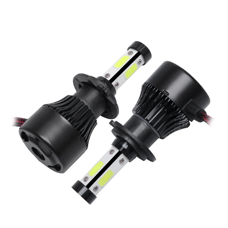 Car Headlight with 4-side LED Chips H4 H7 H1 H8 H9 H11 9005 HB3 9006 HB4 9004 9007 H13 5202 Car LED Head Light Lamp 12000LM Bulb