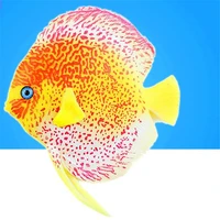 new silicone discus fish tropical fish aquarium decoration glowing style angelfish aquatic animals for fish tank