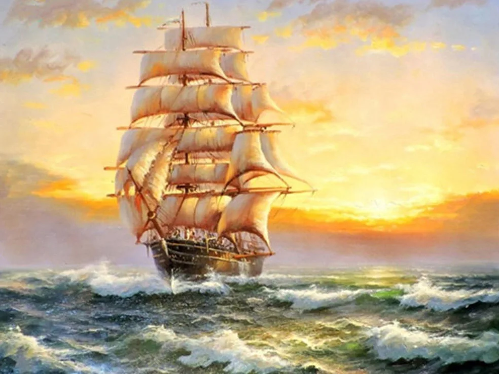 Алмазная вышивка 5D алмазная крестом пейзаж парусник мозаика Стразы Diy | Дом и сад