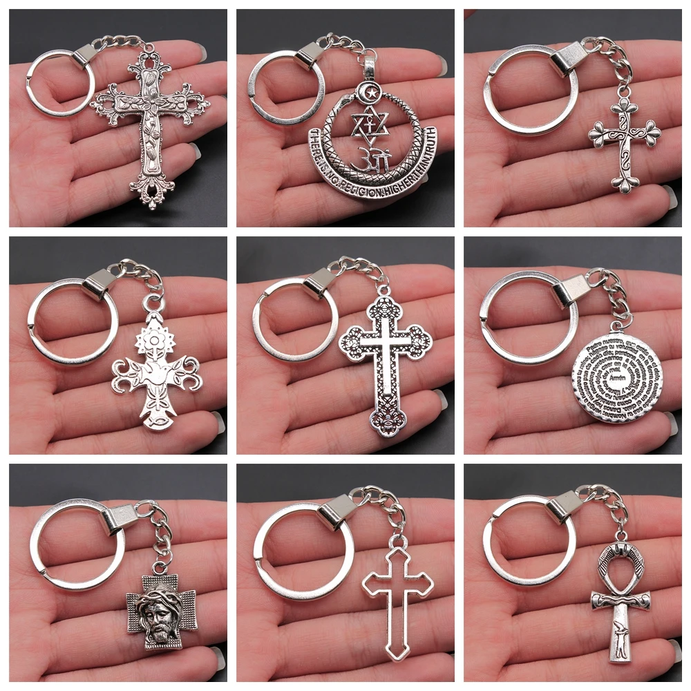 Винтажный Античный Серебристый Брелок для ключей из металлического сплава с