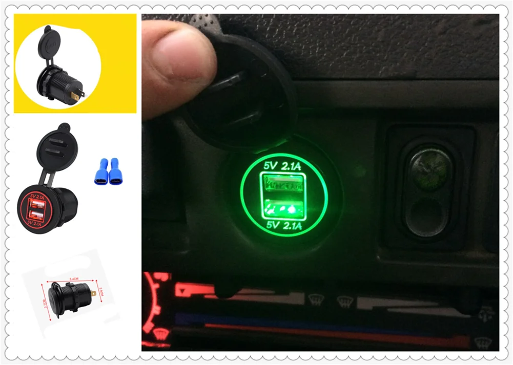 4.2A автомобильные аксессуары зарядное устройство Универсальный 2 порта USB с