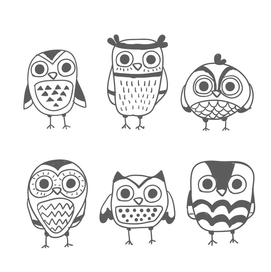 

ZhuoAng Slow-witted Owls Clear Stamps For DIY Scrapbooking/Card Making/Album Decorative Silicon Stamp Crafts