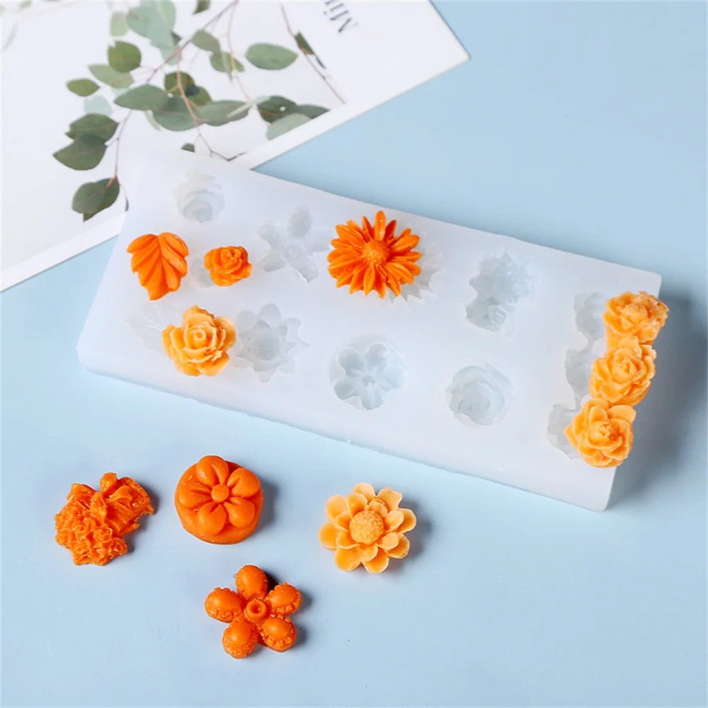 

DIY Chocolate Candy Decoration Molds 3D Sunflower Rose Flower Shape Cake Silicone Mold Fondant Cake Baking Tool DIYKitchen Tools