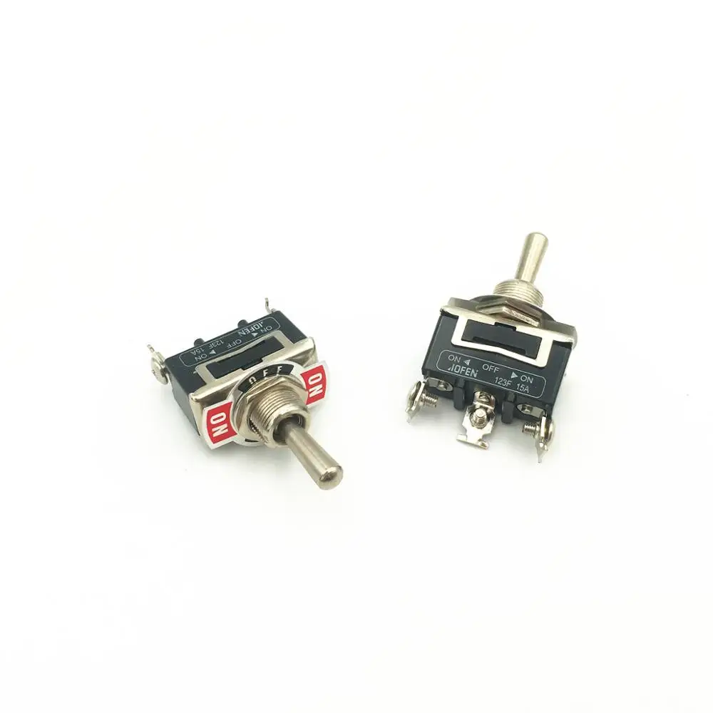 10sets Momentary Toggle Switch 123F 3-Pin 3 Position ON-OFF-ON SPDT 15A 250VAC Self-reset Switches with Waterproof Cap | Обустройство