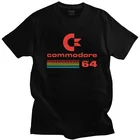 Забавные Commodore 64 T рубашка Для мужчин рубашка с короткими рукавами мягкая хлопковая Футболка с принтом в виде гик футболки Графический Футболка