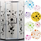 Круглая Настенная Наклейка с пузырьками для ванной комнаты, окна, душа, водонепроницаемые стеклянные наклейки, украшение плитки для ванной комнаты, детской комнаты, наклейка сделай сам