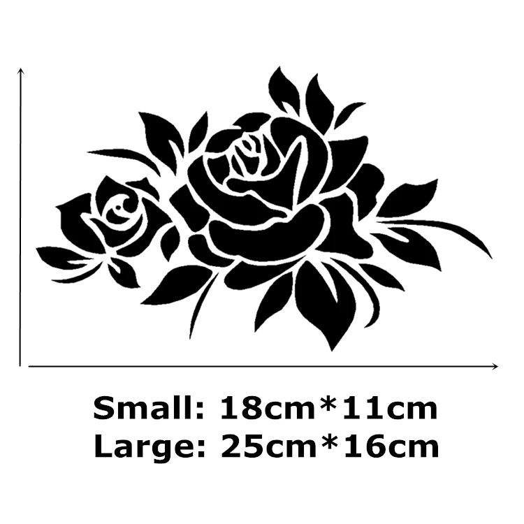 Красивые красивые милые автомобильные наклейки с цветами розы 25 см * 16 креативные