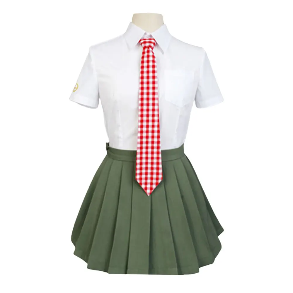 

Halloween Party Anime Danganronpa 2 Cosplay Koizumi Mahiru Woman Cosplay Costume 3in1 Shirt+Dress+Tie