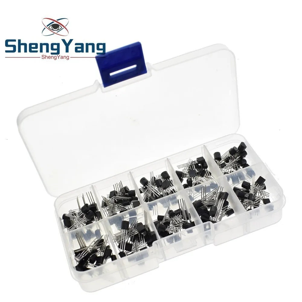 BC337 BC327 2N2222 2N2907 2N3904 2N3906 S8050 S8550 A1015 C1815 транзисторный набор 10 Значение 200 шт., коробка транзисторов пакет