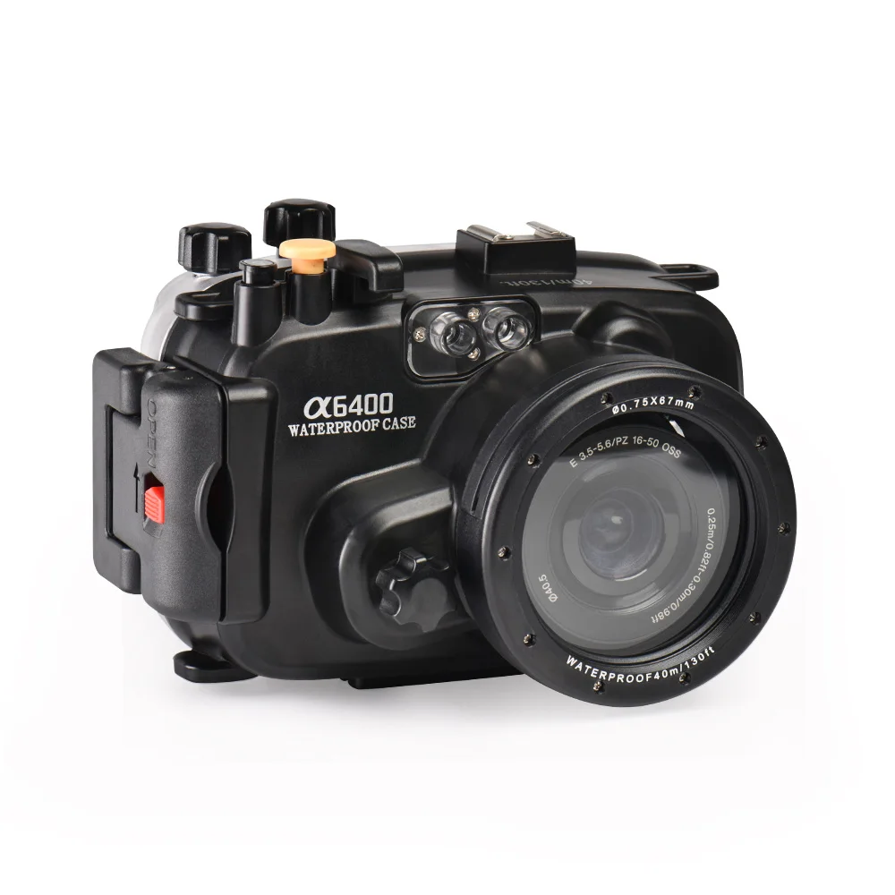 A6400 130 футов/40 м водонепроницаемый корпус для подводной камеры чехол для дайвинга sony A6000 A6300 A6500 A6100 A6400 16-50 мм чехол для сумки - Цвет: A6400