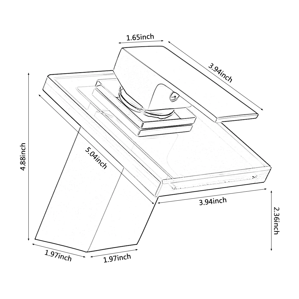 Смеситель для ванной комнаты со стеклянной латунной раковиной смеситель