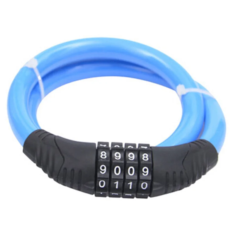 

Bicycle Tool Anti-Theft 4 Digit Combination Metal Steel Wire Code Lock Striking