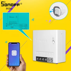 Смарт-переключатель SONOFF компактный двухсторонний с поддержкой Wi-Fi