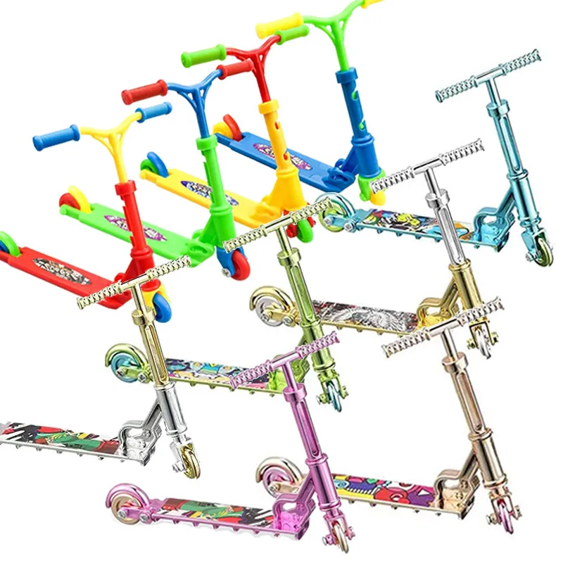 1PCS Funny Mini Finger Scooter Plastic Two Wheel Scooter Simulation Bike Fingerboard Skateboard Children's Educational Toys