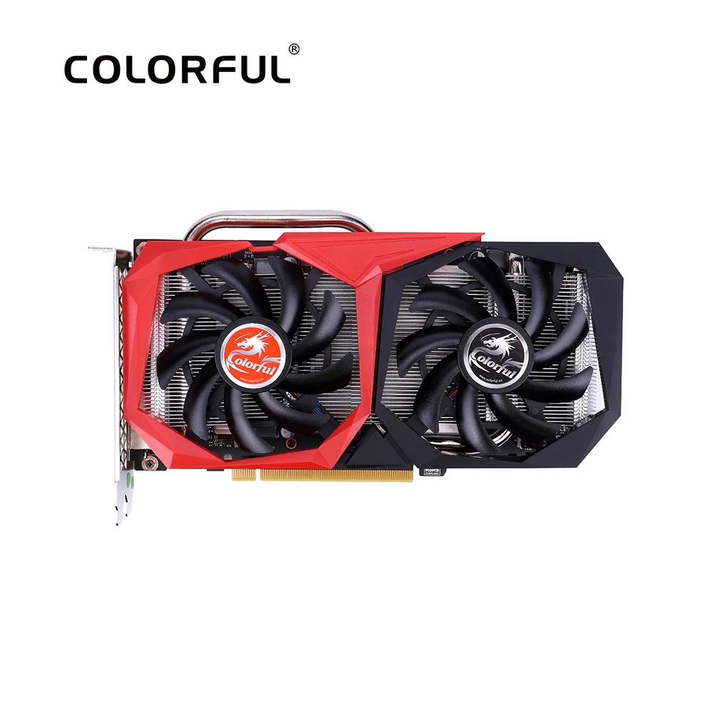 Красочные GeForce GTX 1660 графическая карта Nvidia GPU NB 6G GDDR5 видеокарта 192 бит PCI-E3.0 HDMI+ DVI видеокарта для ПК Игр