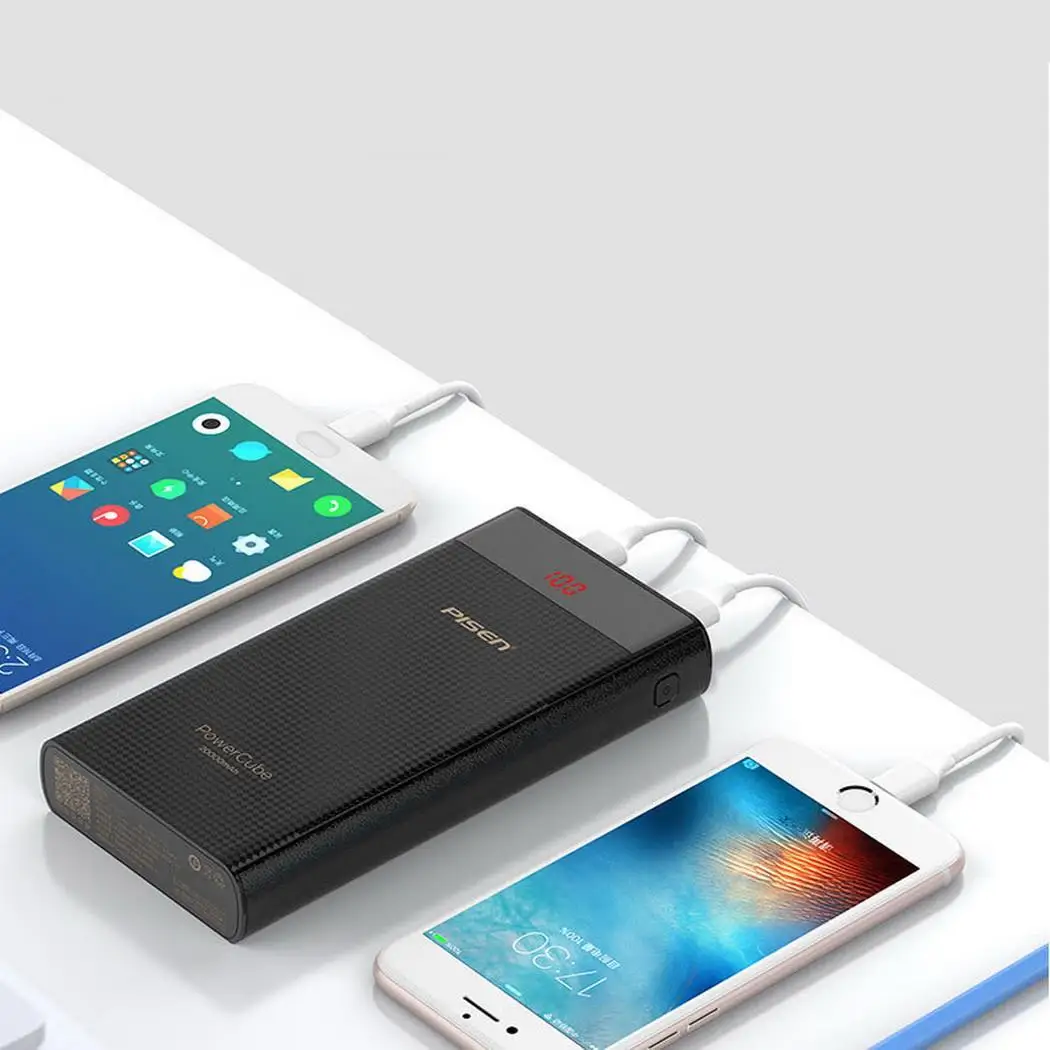 20000mAh power Bank светодиодный цифровой дисплей type-C двойной USB телефон внешнее зарядное