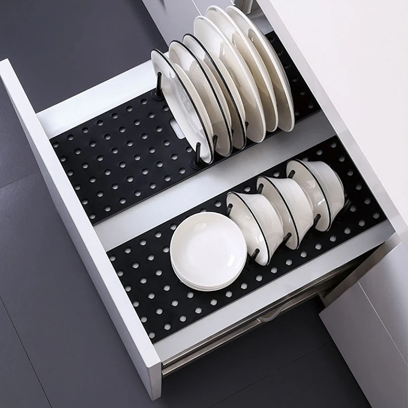 

Kitchen Shelf Organizer Telescopic Dish Plate Drying Rack Bowl Pot Lid Storage Holder Adjustable Kitchen Accessories Drying Rack