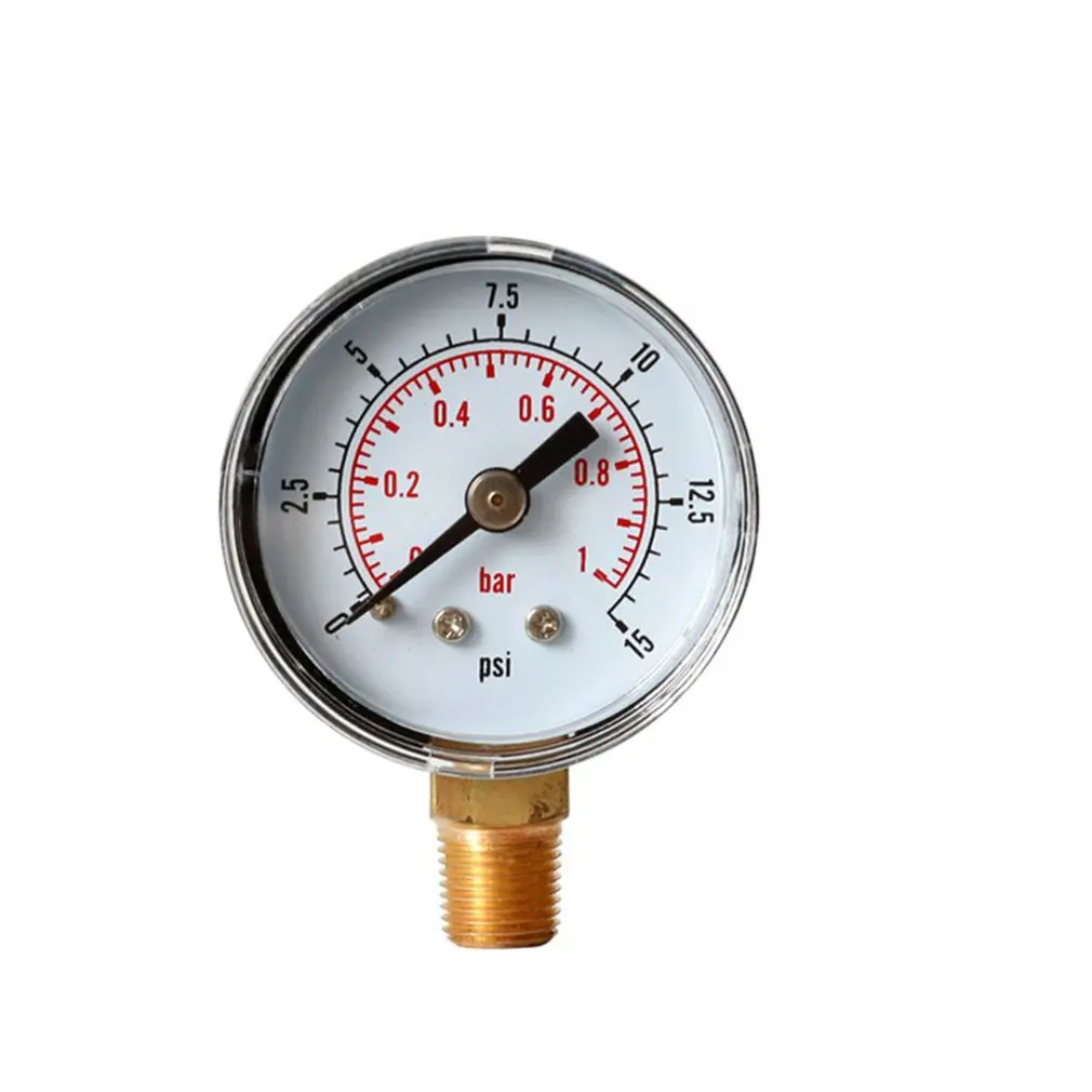 

Radial Pressure Gauge High-precision Stable Barometer Oil Pressure Gauge Water Pressure Gauge TS-Y408-15psiY40 0-1bar 0-15psi