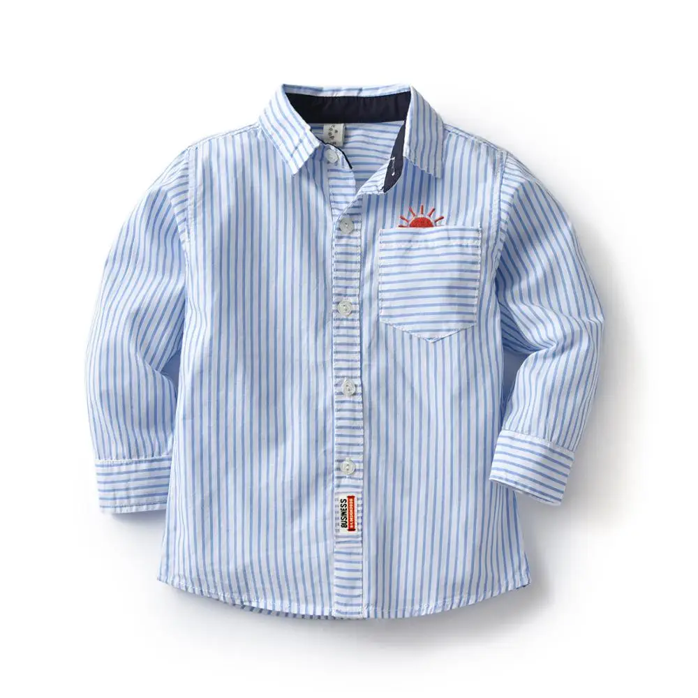 Вязанная блузка с воротником для маленьких мальчиков рубашки школьной формы