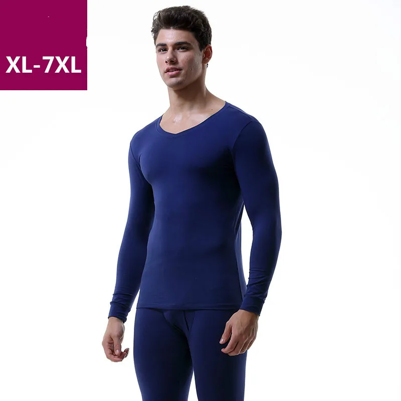 Зимнее длинное нижнее белье комплект из 2 предметов Теплая мужская одежда