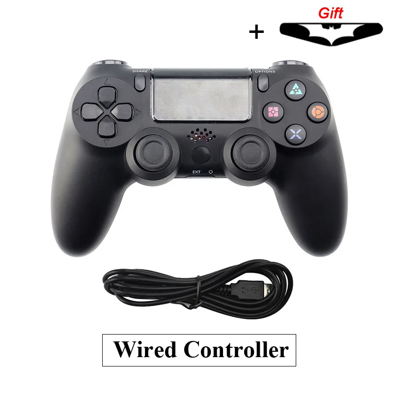 Wired Black Bluetooth беспроводной/проводной джойстик для PS4 контроллер подходит для mando ps4 консоль для Playstation Dualshock 4 геймпад для PS3 - Цвет: Wired Black